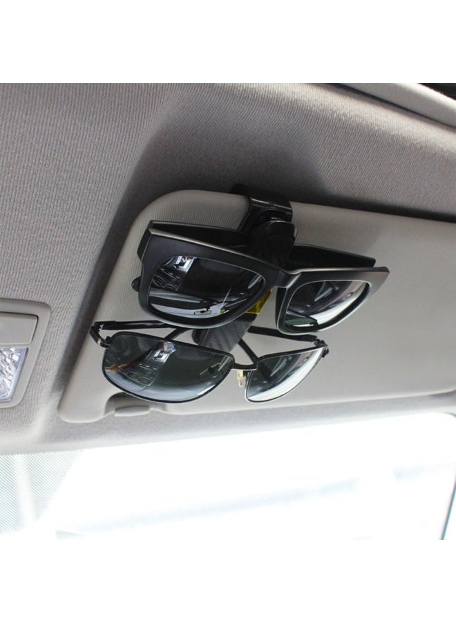 2 Pack Glasses Holders for Car Sun Visor, Glasses Holder Clip with Rhinestones Crystal Fashion Biling Sunglass Eyeglass Mount Hanger (Gold) - Image 5